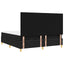Box spring seng med hovedgærde Sort 180 x 200 cm Stof
