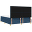 Box spring seng med hovedgærde Blå 180 x 200 cm Stof
