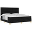 Box spring seng med madras Sort 200 x 200 cm Stof