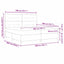 Box spring seng med madras Sort 200 x 200 cm Stof