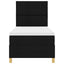 Box spring seng med hovedgærde Sort 90 x 200 cm Stof