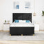 Box spring seng med hovedgærde Sort 140 x 190 cm Stof