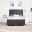 Box spring seng med hovedgærde Mørk Brun 140 x 200 cm Stof