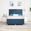 Box spring seng med hovedgærde Blå 140 x 200 cm Stof