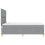 Box spring seng med hovedgærde Lysegrå 160 x 200 cm Stof