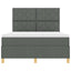 Box spring seng med hovedgærde Mørkegrå 160 x 200 cm Stof