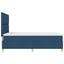 Box spring seng med madras med hovedgærde Blå 160 x 200 cm Stof