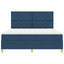 Box spring seng med hovedgærde Blå 180 x 200 cm Stof