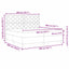 Box spring seng med hovedgærde Lysegrå 200 x 200 cm Stof
