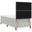 Box spring seng med madras Lysegrå 90 x 190 cm Fløjl