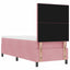 Box spring seng med hovedgærde Lyserød 80 x 200 cm Fløjl