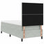 Box spring seng med pude Lysegrå 90 x 190 cm Fløjl