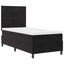 Box spring seng med hovedgærde Sort 90 x 200 cm Fløjl
