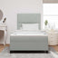 Box spring seng med hovedgærde Lysegrå 120 x 190 cm Fløjl