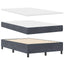 Box spring seng med hovedgærde Mørkegrå 120 x 190 cm Fløjl