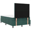 Box spring seng med hovedgærde Mørkegrøn 120 x 190 cm Fløjl
