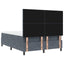 Box spring seng med hovedgærde Mørkegrå 140 x 200 cm Fløjl