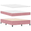 Box spring seng med hovedgærde Lyserød 140 x 200 cm Fløjl