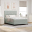 Box spring seng med hovedgærde Lysegrå 160 x 200 cm Fløjl