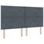 Box spring seng med hovedgærde Mørkegrå 180 x 200 cm Fløjl