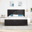 Box spring seng med hovedgærde Sort 180 x 200 cm Fløjl