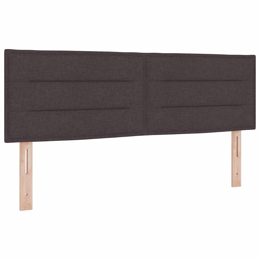 Box spring seng med hovedgærde Mørk Brun 140 x 200 cm Stof