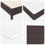Box spring seng med hovedgærde Mørk Brun 160 x 200 cm Stof