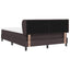 Box spring seng med hovedgærde Mørk Brun 160 x 200 cm Stof