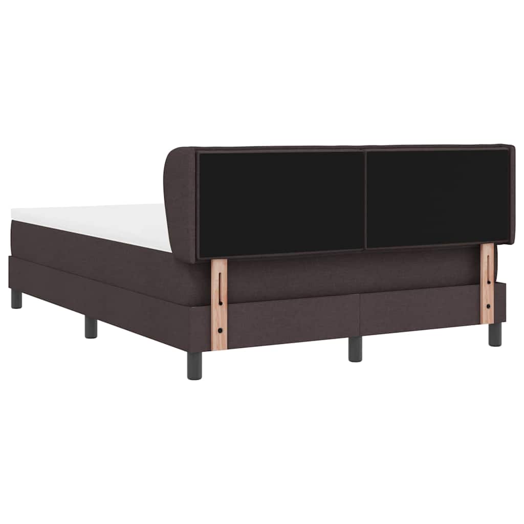 Box spring seng med hovedgærde Mørk Brun 160 x 200 cm Stof