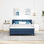 Box spring seng med hovedgærde Blå 160 x 200 cm Stof