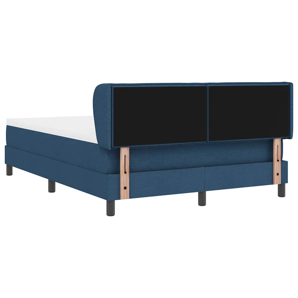 Box spring seng med hovedgærde Blå 160 x 200 cm Stof