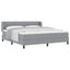 Box spring seng med hovedgærde Lysegrå 180 x 200 cm Stof