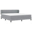 Box spring seng med hovedgærde Lysegrå 180 x 200 cm Stof