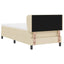 Box spring seng med hovedgærde Creme 80 x 200 cm Stof