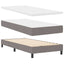Box spring seng med hovedgærde Gråbrun 90 x 190 cm Stof