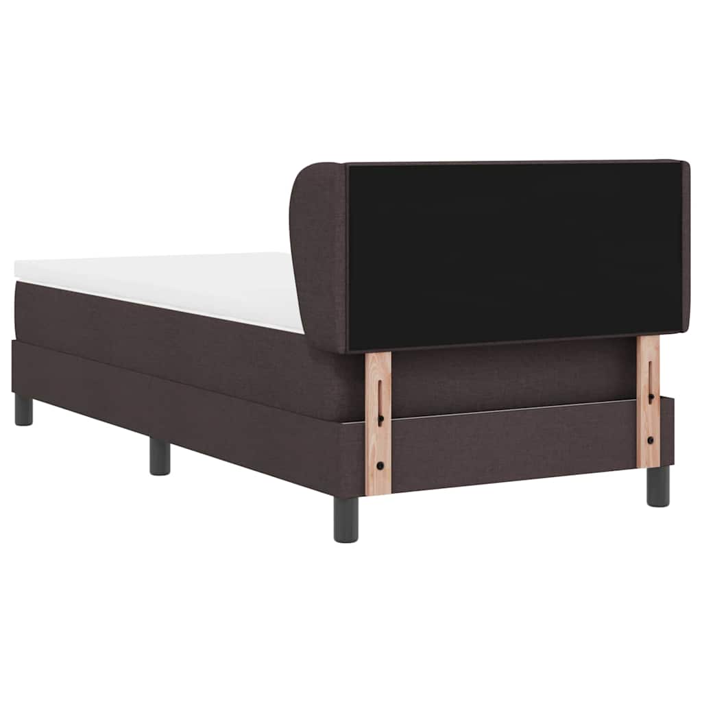 Box spring seng med hovedgærde Mørk Brun 100 x 200 cm Stof