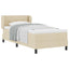 Box spring seng med hovedgærde Creme 100 x 200 cm Stof