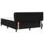 Box spring seng med hovedgærde Sort 140 x 190 cm Stof