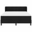 Box spring seng med hovedgærde Sort 140 x 200 cm Stof