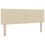 Box spring seng med hovedgærde Creme 160 x 200 cm Stof