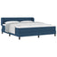 Box spring seng med hovedgærde Blå 180 x 200 cm Stof