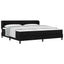 Box spring seng med hovedgærde Sort 200 x 200 cm Stof
