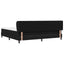 Box spring seng med hovedgærde Sort 200 x 200 cm Stof