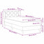 Box spring seng med hovedgærde Mørk Brun 90 x 200 cm Stof