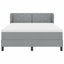 Box spring seng med hovedgærde Lysegrå 140 x 190 cm Stof