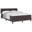Box spring seng med hovedgærde Mørk Brun 140 x 190 cm Stof
