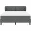 Box spring seng med hovedgærde Mørkegrå 140 x 200 cm Stof