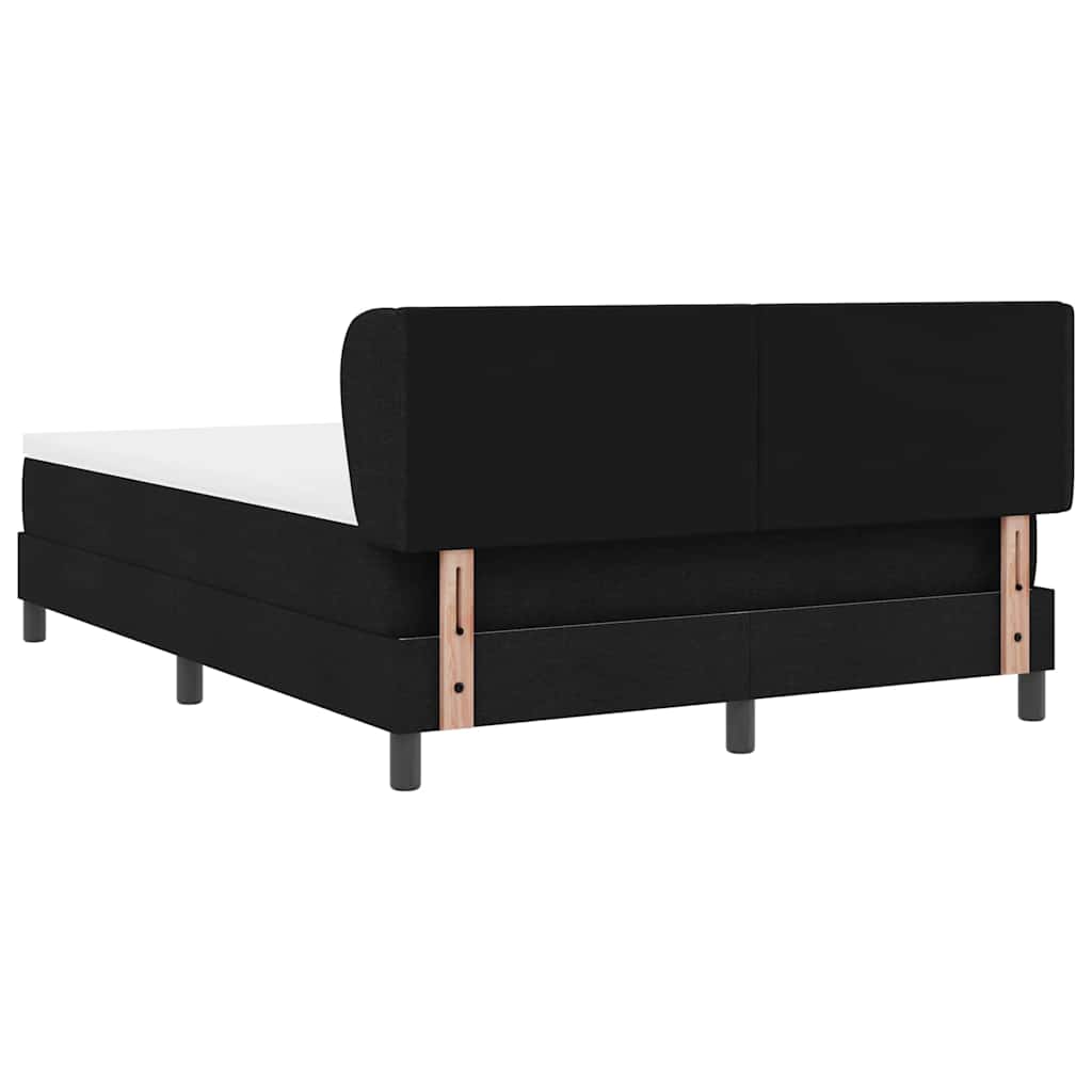 Box spring seng med hovedgærde Sort 140 x 200 cm Stof