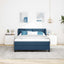Box spring seng med hovedgærde Blå 140 x 200 cm Stof
