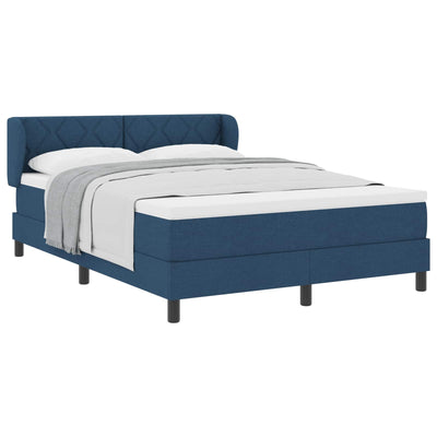 Box spring seng med hovedgærde Blå 140 x 200 cm Stof